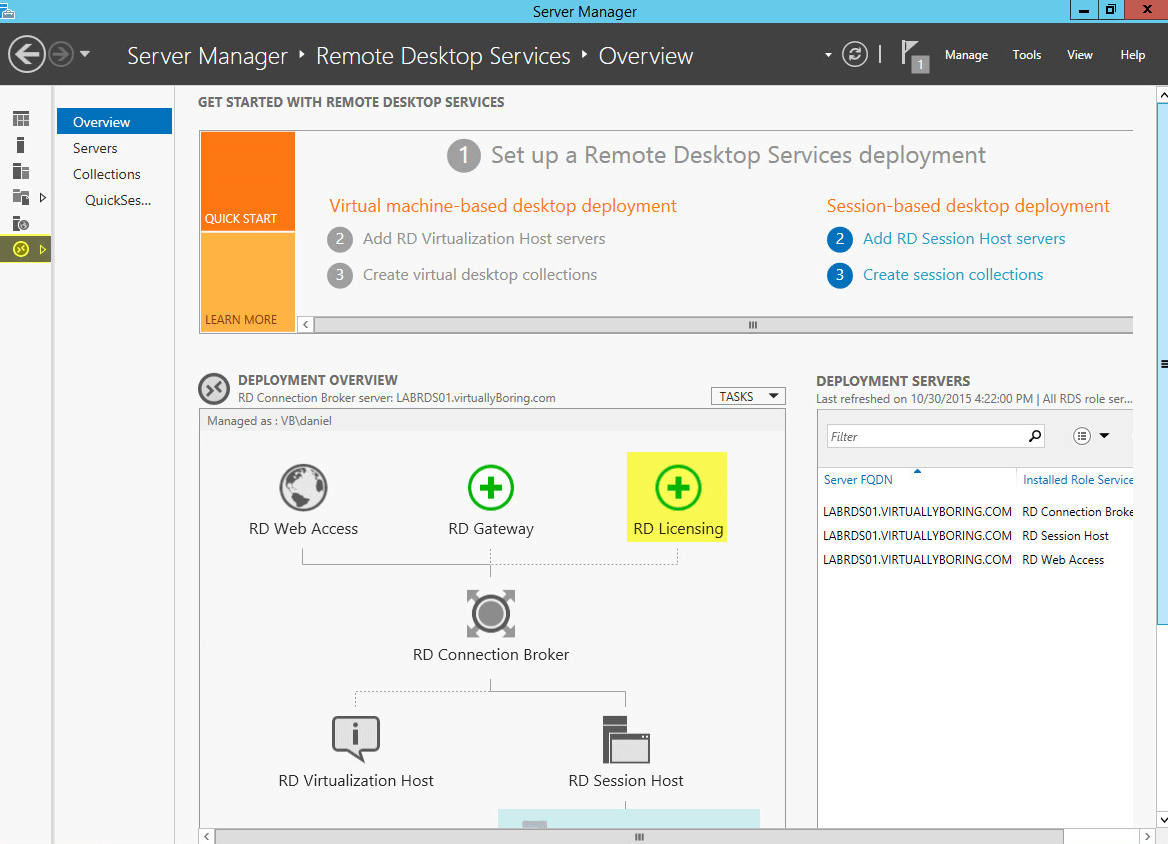 windows server 2012 remote desktop services configuration