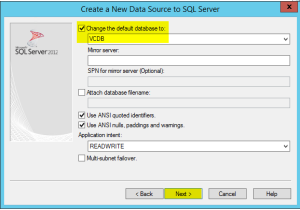 14 ODBC Default DB