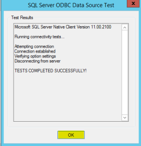 17 ODBC Data Source Test Results