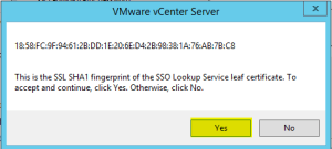 45 vCenterServer Certificate Accept