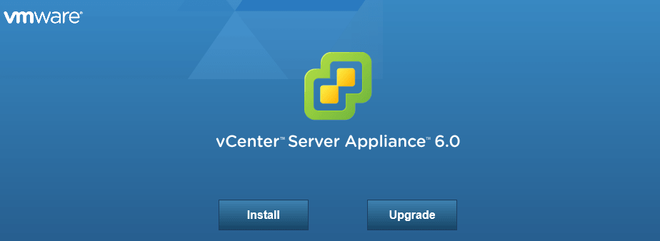 1 vCenter Server Application - Splash Screen