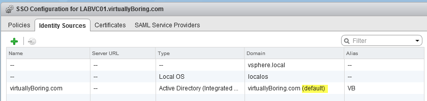 11 VCSA 6 - New default domain