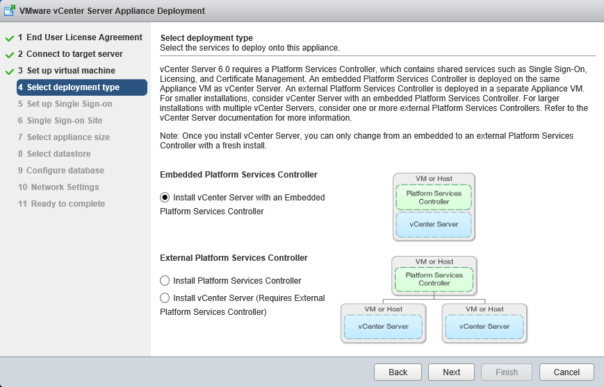 5 vCSA Install - Platform Services Controller
