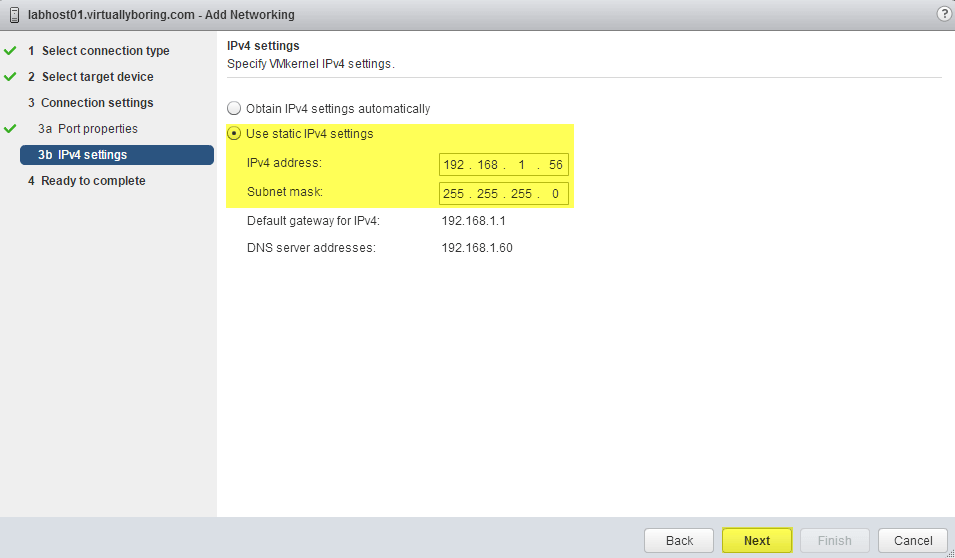 6 VSAN - Enter IP Address for VSAN
