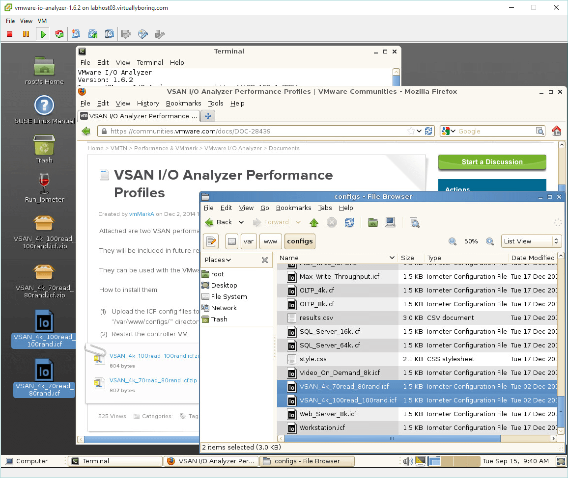 22 IO Analyzer - VSAN iometer Profiles
