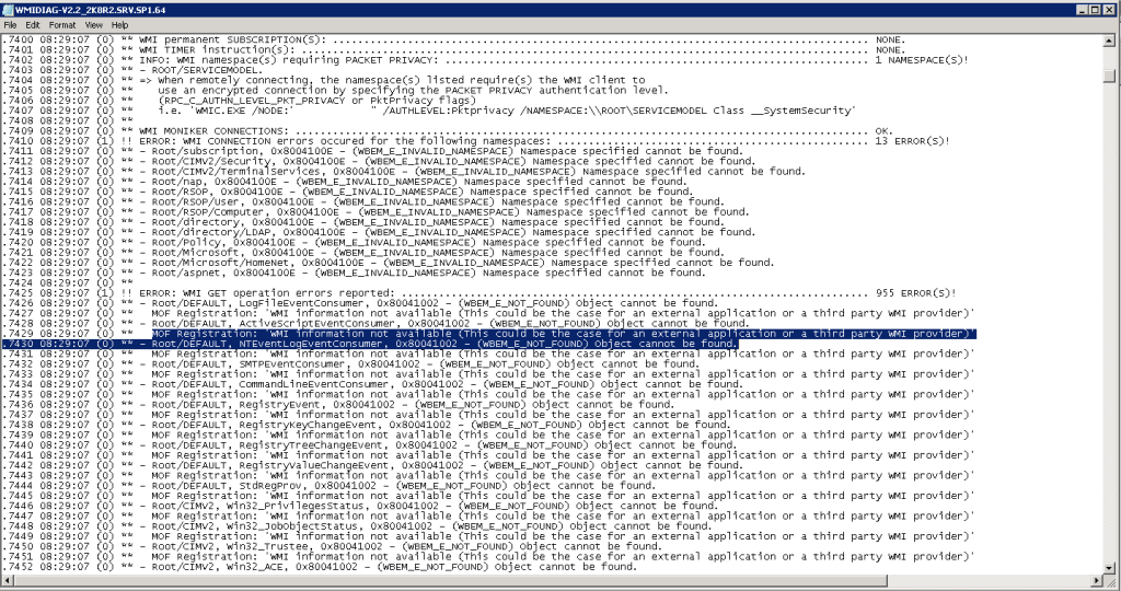 Microsoft WMI – Invalid Class Error [0x80041010] - Virtually Boring