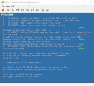 VMware VCSA 6: FSCK Failed on Boot - Virtually Boring