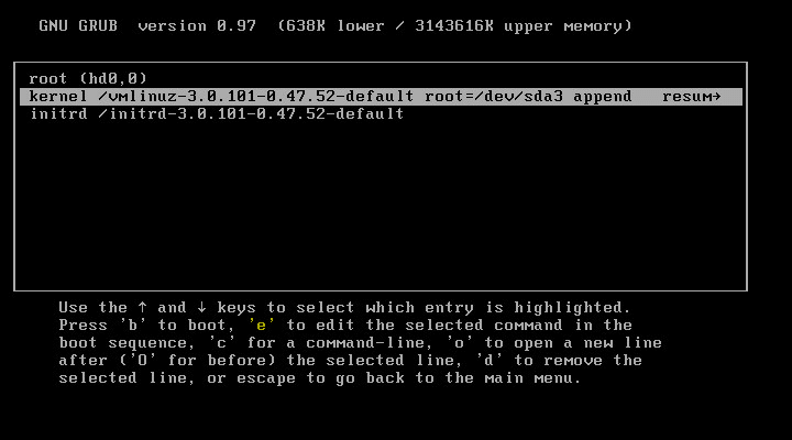 VCSA Boot Error 4 - Edit kernel line