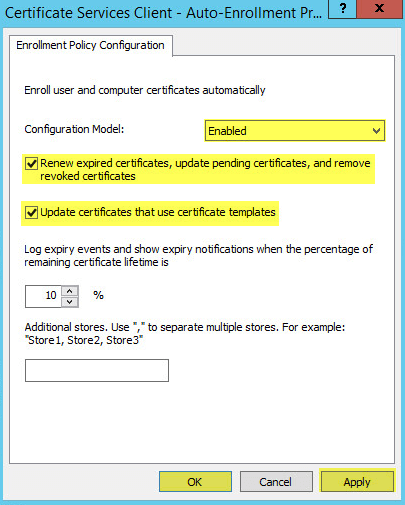 Server certificate expired. Active directory certificate services. certificate of enrollment. ad certificate services. enrollment certificate nufe.