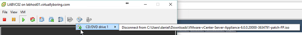 VCSA U2 2 - Mount the U2 ISO
