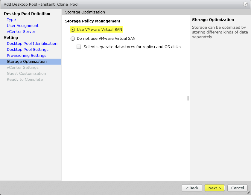 10 View Instant Clone - Storage Optimization